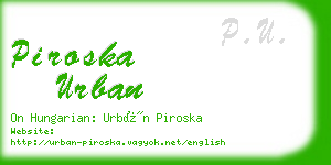 piroska urban business card